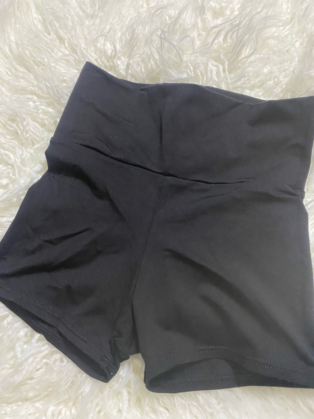 High-Waist Black Women’s Dance Shorts